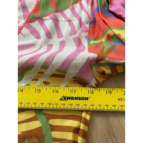 Revolve Maaji Joy Kaftan Beach Coverup Dress Tropical Lightweight Colorful Large - Picture 9 of 11